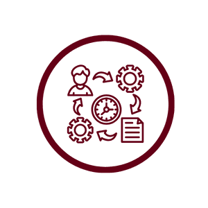 สัญลักษณ์เวิร์กโฟลว์การทำความสะอาดแบบเป็นระบบ ตรวจติดตามและรายงานผล โดยนอเทอร์เบล (NB)