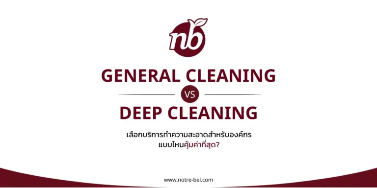 เปรียบเทียบบริการ General Cleaning และ Deep Cleaning สำหรับองค์กร เพื่อช่วยเลือกบริการทำความสะอาดที่เหมาะสมและคุ้มค่า